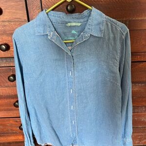Tommy Bahama Light Blue Linen Shirt